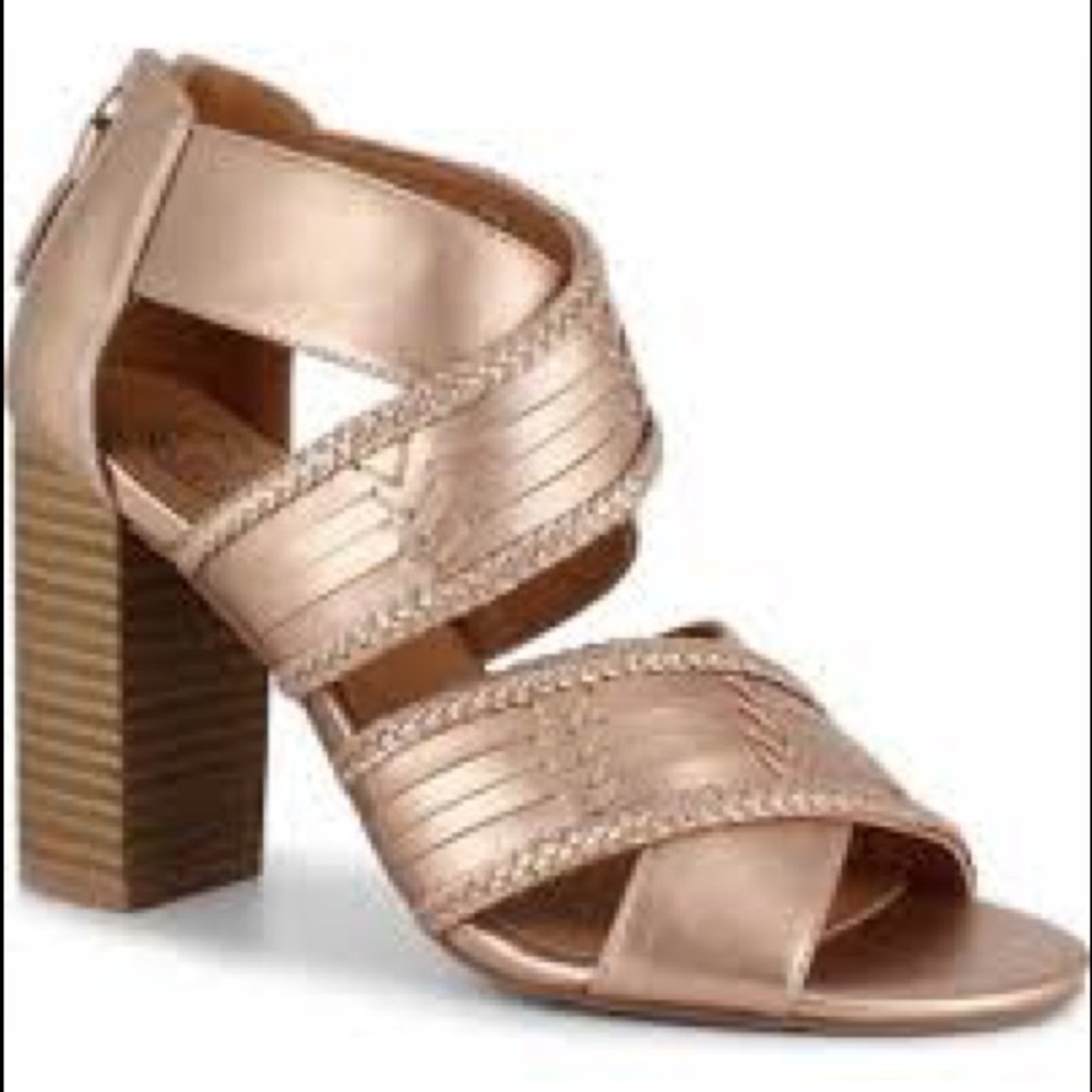 Dolce Mojo Moxy Rose Gold Brave Heeled Sandals 8